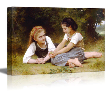The Nut Gatherers by William-Adolphe Bouguereau - Canvas Print Wall Art Famous Painting Reproduction - 24" x 36"