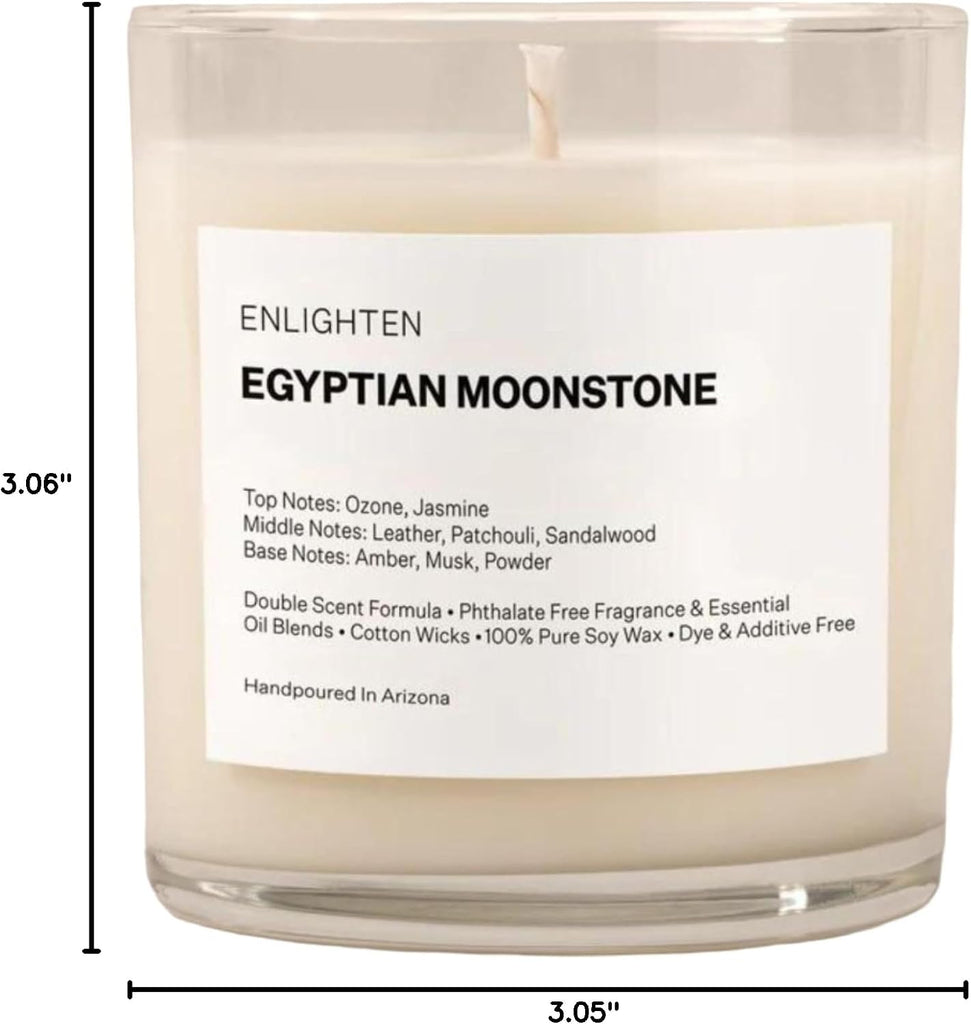 Egyptian Moonstone Candle | Luxurious Jasmine & Sandalwood Scent | Double Scent Load for Enhanced Aroma - Set of 101
