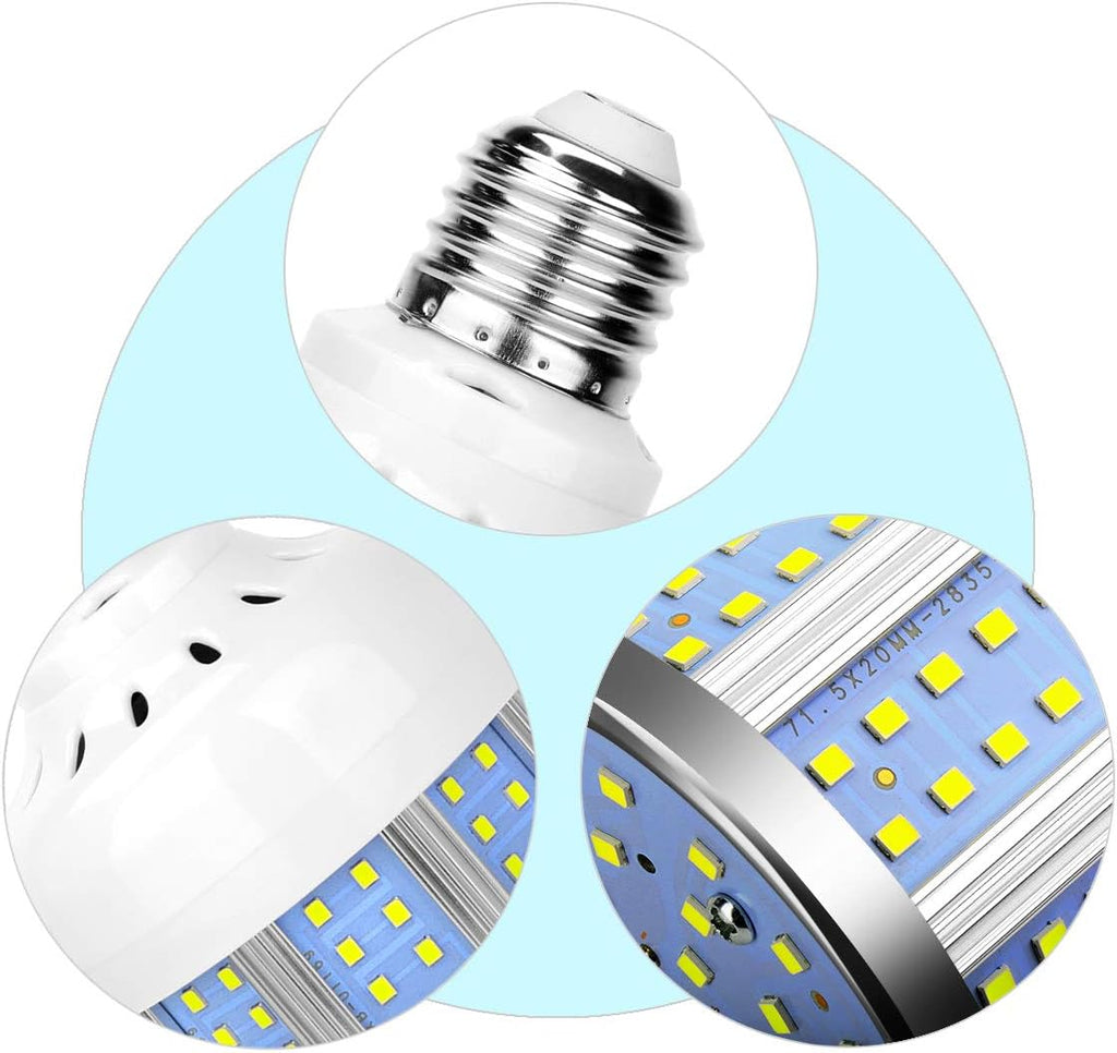 2 Pack 280W Equivalent LED Corn Light Bulb, 4000 Lumen 6500K Cool White Daylight 40W LED Corn Lamp,E26/E27 Medium