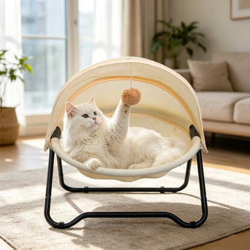 Cat Bed, Pet Hammock Bed for Cats and Dogs, Comfortable and Breathable Elevated Cat & Dog Nest, Easy to Assemble