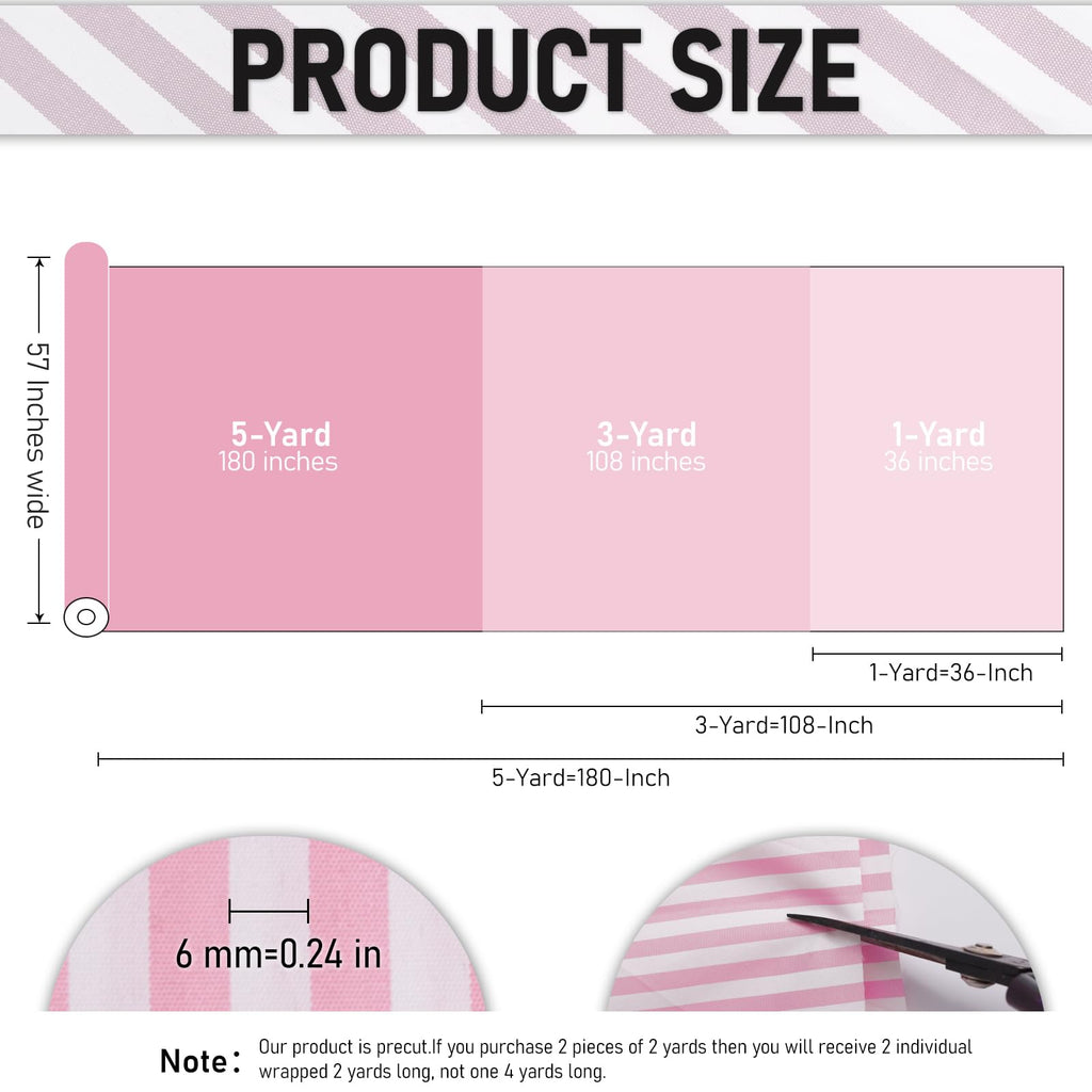 100% Polyester Fabric by The Yard Stripes Print, Lightweight Quilting & Sewing Fabric for Dressmaking, Upholstery &
