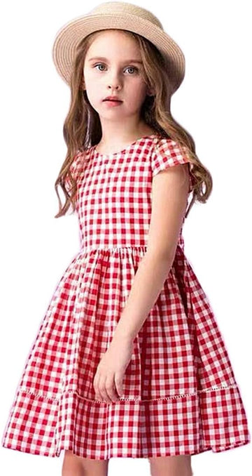 Toddler Little Girl Summer Dress Sleeveless Cotton Casual Flower Shirt Playwear Jumper Skirt Sundress