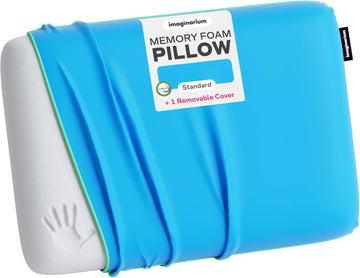 Memory Foam Pillow for Bed - 16" x 24" Standard - Fun Decorative Colorful Pillow for Sleeping - Back, Stomach & Side