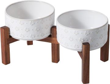 Elevated Dog Bowls, Raised Ceramic Dog Bowl for Small & Medium Dogs