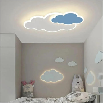Kids Cloud LED Flush Mount Ceiling Light, Modern Creative Clouds Lamp for Baby Girl Boy Bedroom Nursery Living Room