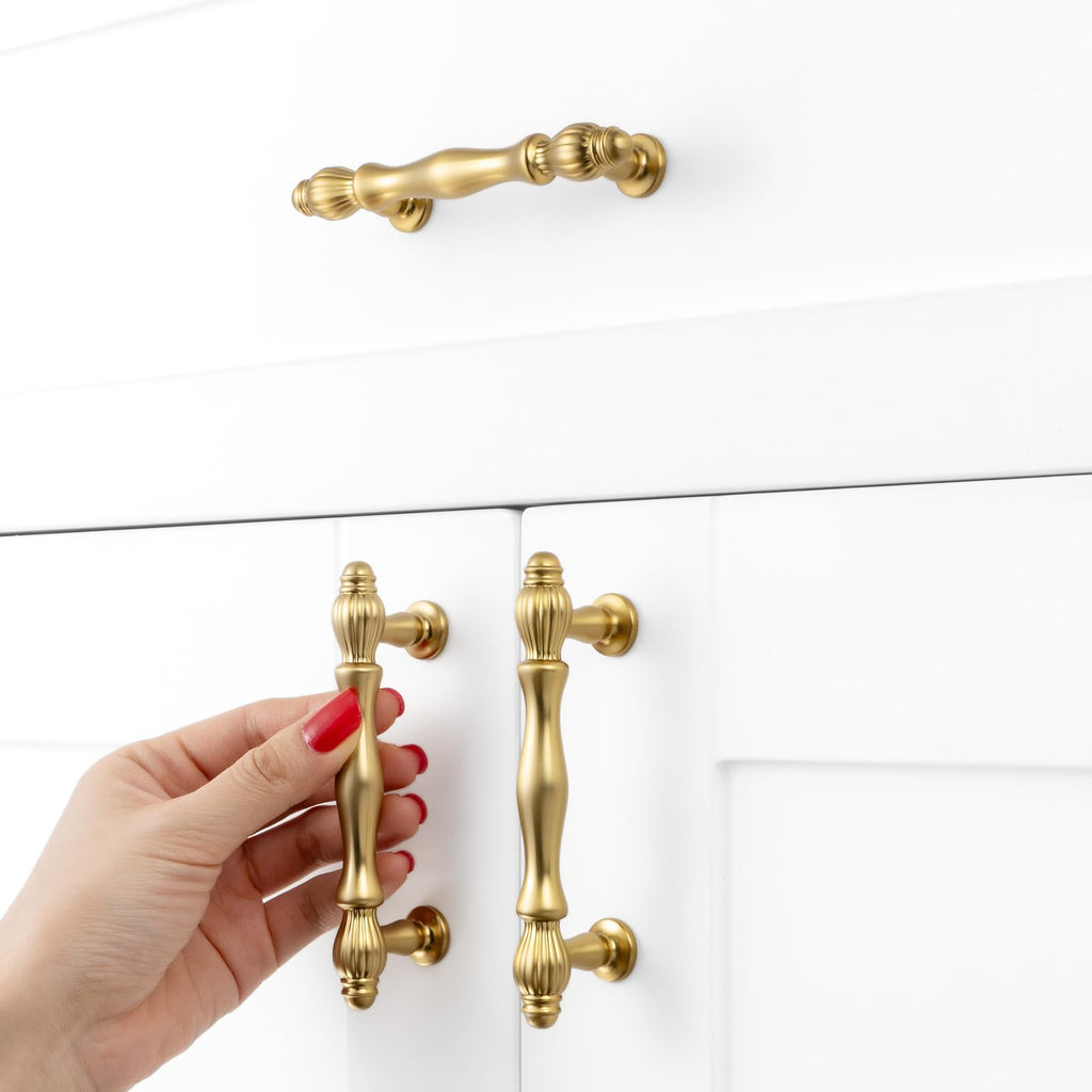 30 Pack 3 Inch Brushed Gold Cabinet Pulls Drawer Handles 2510