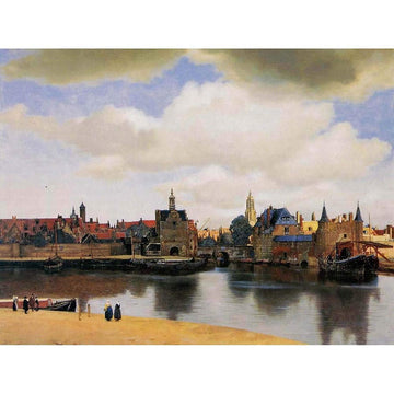 Johannes Vermeer View Of Delft Old Master Painting Unframed Wall Art Print Poster Home Decor Premium