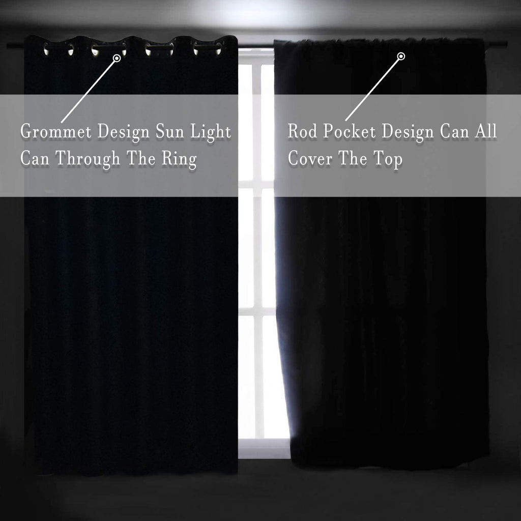 Long Blackout Curtains, Length Thermal Insulated Energy Saving Curtain for Large Window Door (Burnt Orange 52" x 96"