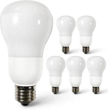 R20 Compact Fluorescent Bulb Flood Light Frosted Finish 5W Replace 20W Incandescent 4100K Cool White 175 Lumen E26