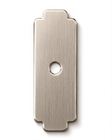 Nickel Rectangle Backplates of Bifold Closet Knobs