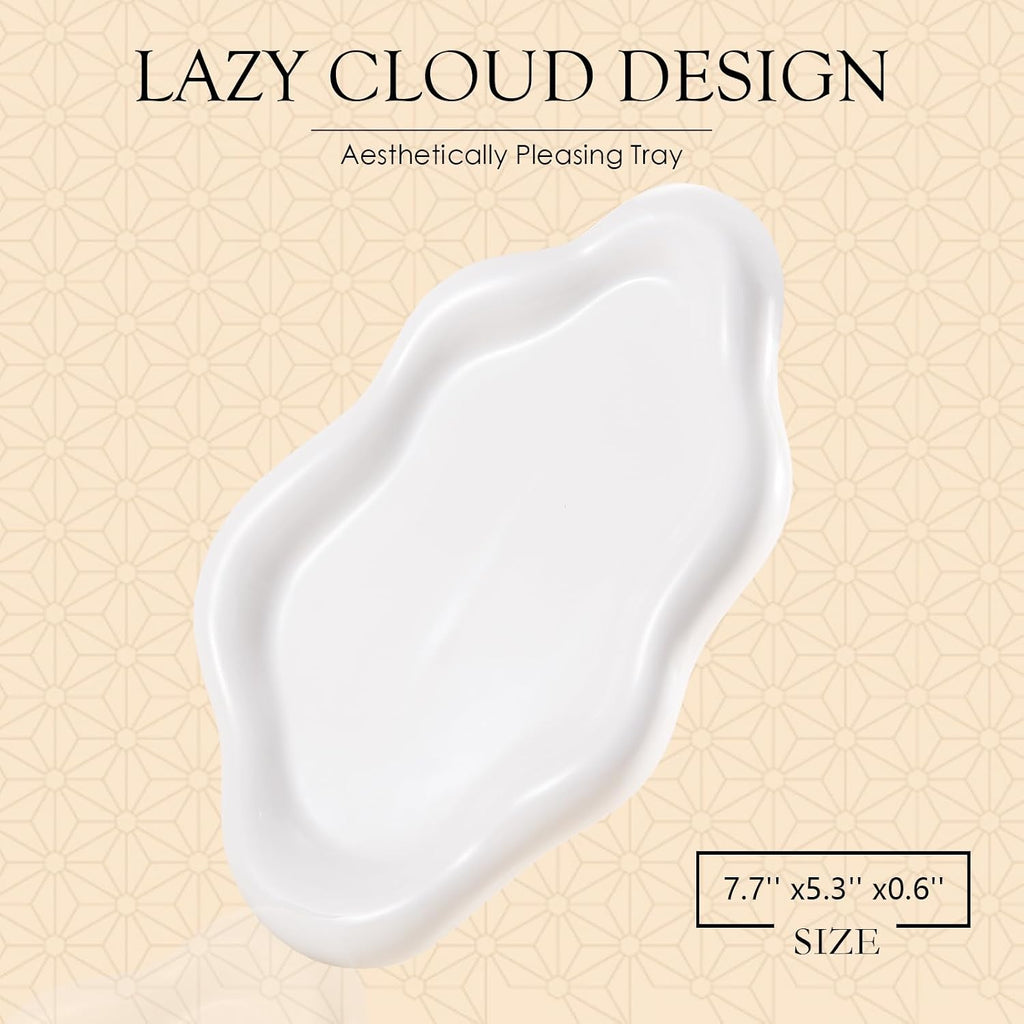 Ceramic Cloud Jewelry Tray Trinket Dish Key Bowl Nightstand Decor