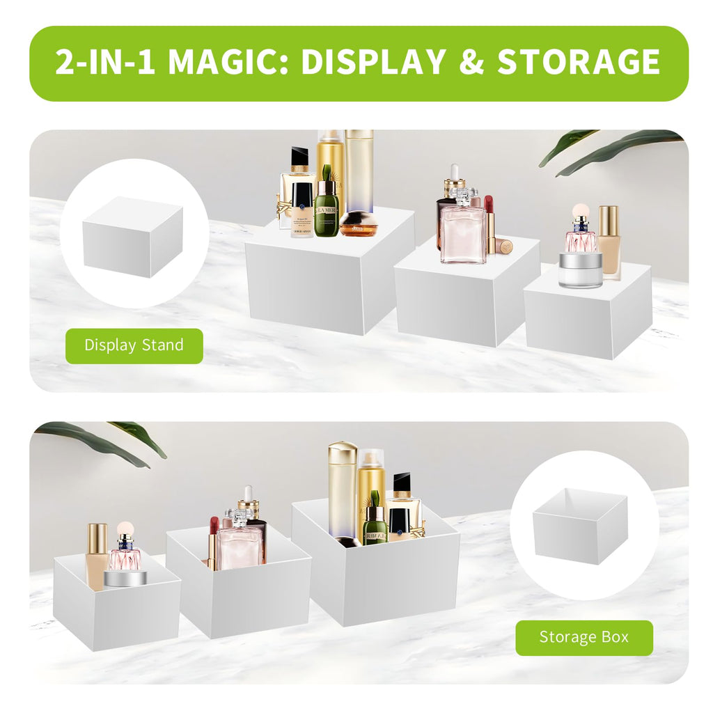 6 Pcs Buffet Risers, Large Food Risers for Buffet Table