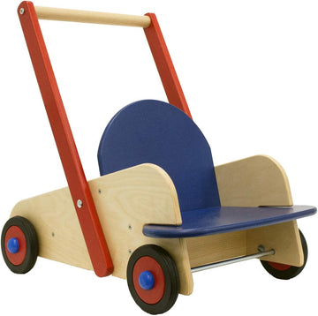 Walker Wagon - Wooden Baby Push Walker, Sit to Stand Walker for Baby Learning to Walk, Push Toys for Toddlers 1-3
