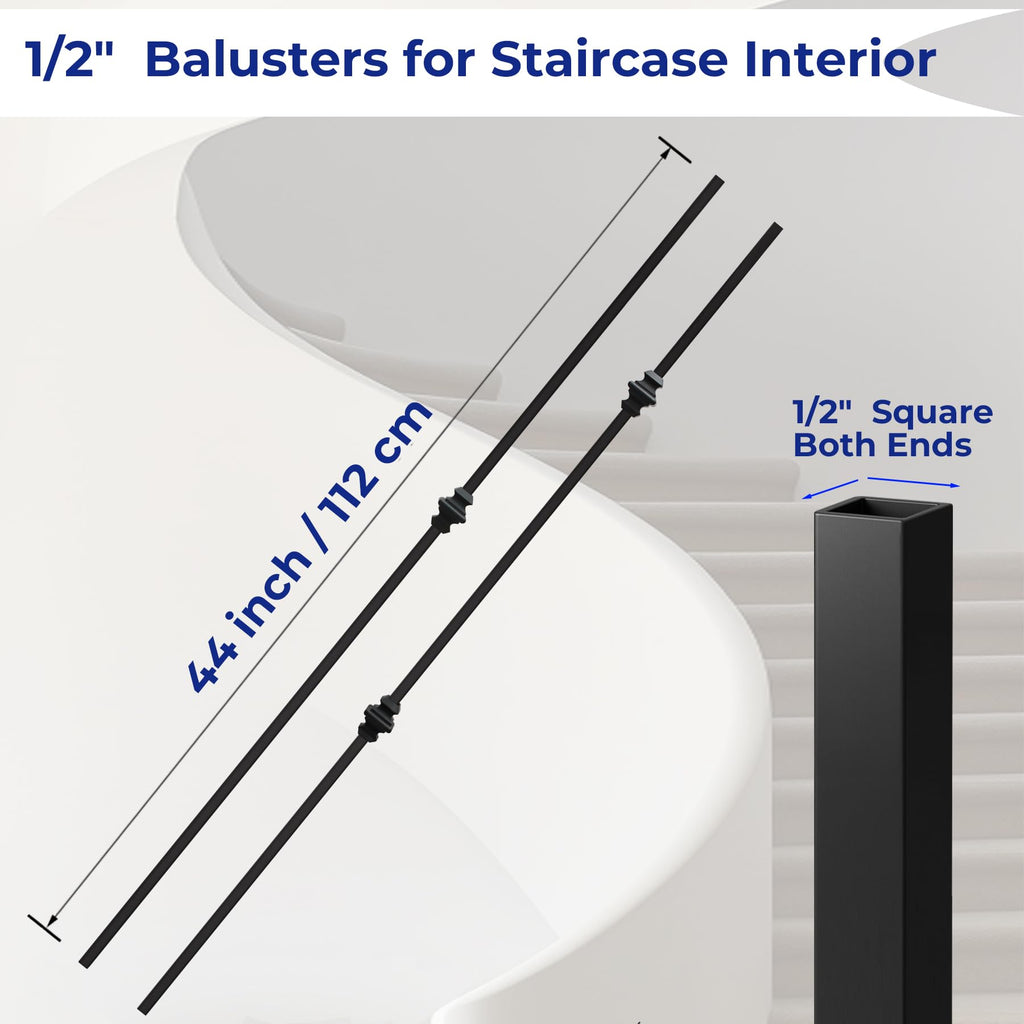Baluster 10-Pack 44-Inch Single and Double Knuckle Set