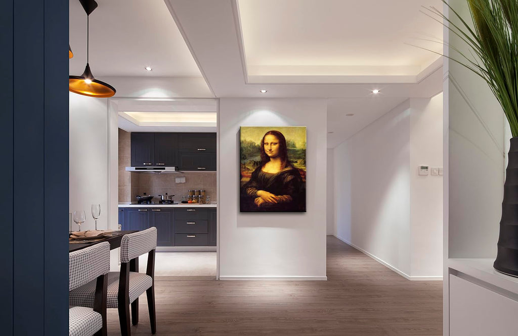 Mona Lisa Canvas Art Print Stretched Painting Picture Poster Giclee Wall Decor by Leonardo da Paintings Reproductions