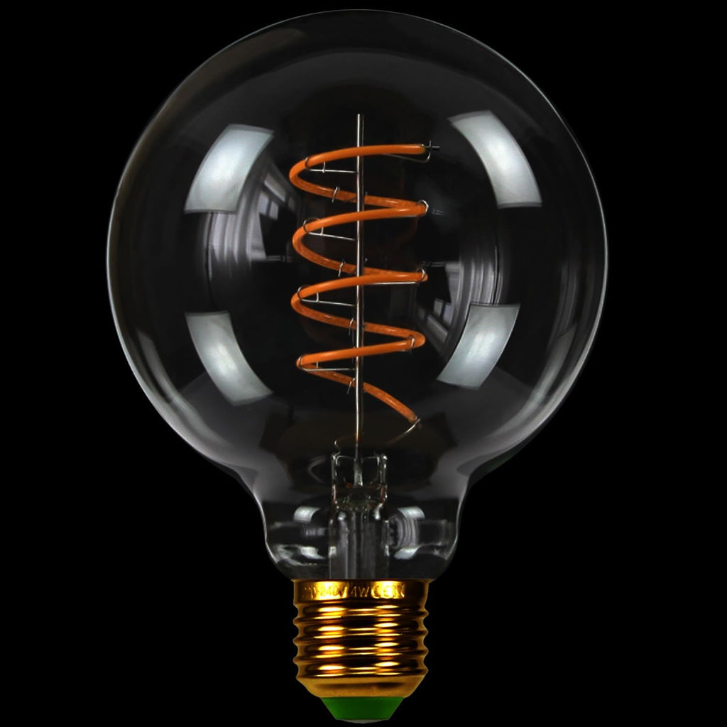 Edison Bulb Led Bulb Vintage 4W Dimmable 110-130V 2000Kelvin Super Yellow Warm Decorative Light Bulb (G30 Spiral