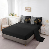 Erosebridal King and Queen Bed in a Bag King Comforter Set 7 Pieces,Her King and His Queen Crown Sheet Set,Romantic