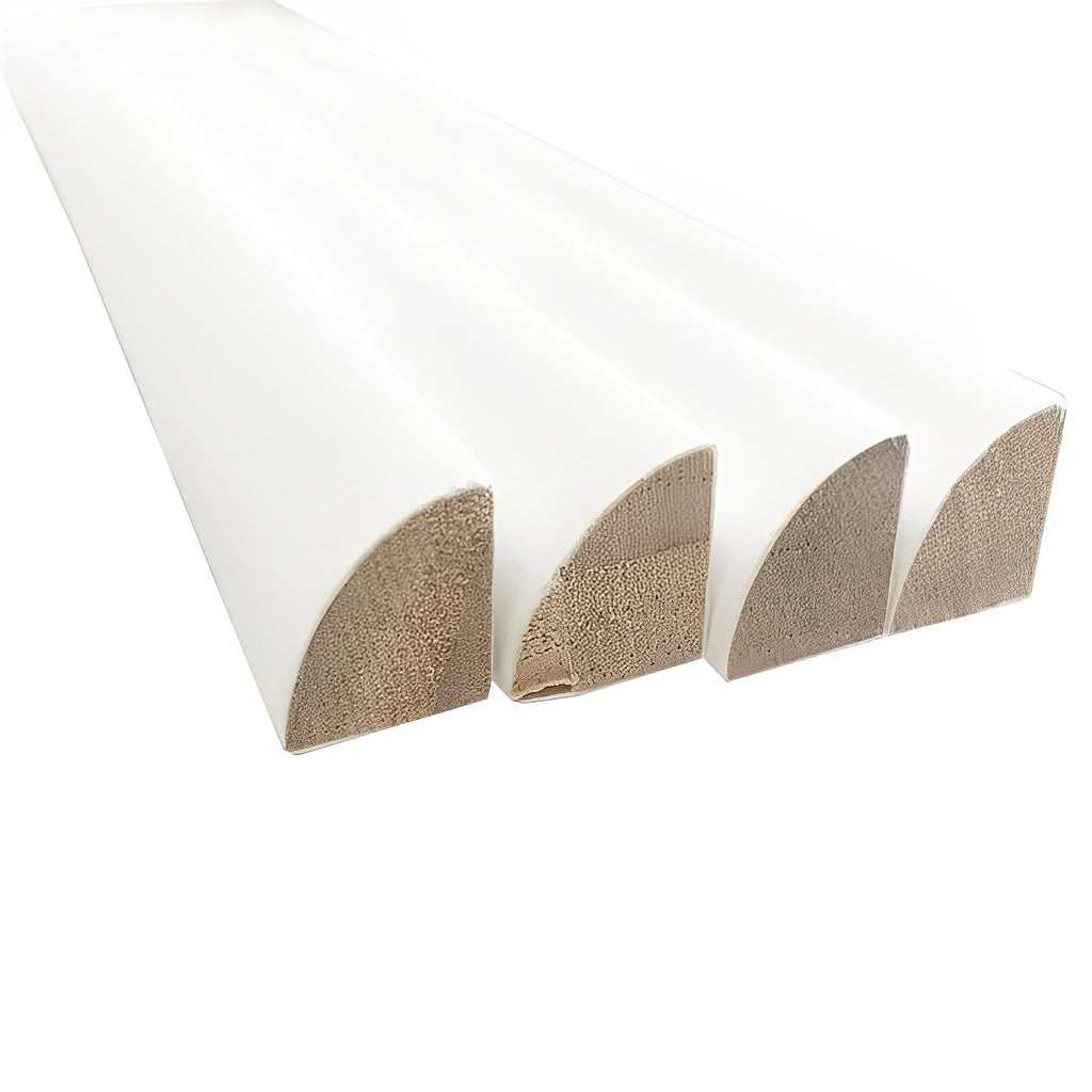 3/4′′ × 3/4′′ × 94′′ Solid Pine Quarter Round Trim - Double Primed & Painted - 13-Piece Bundle, Ships