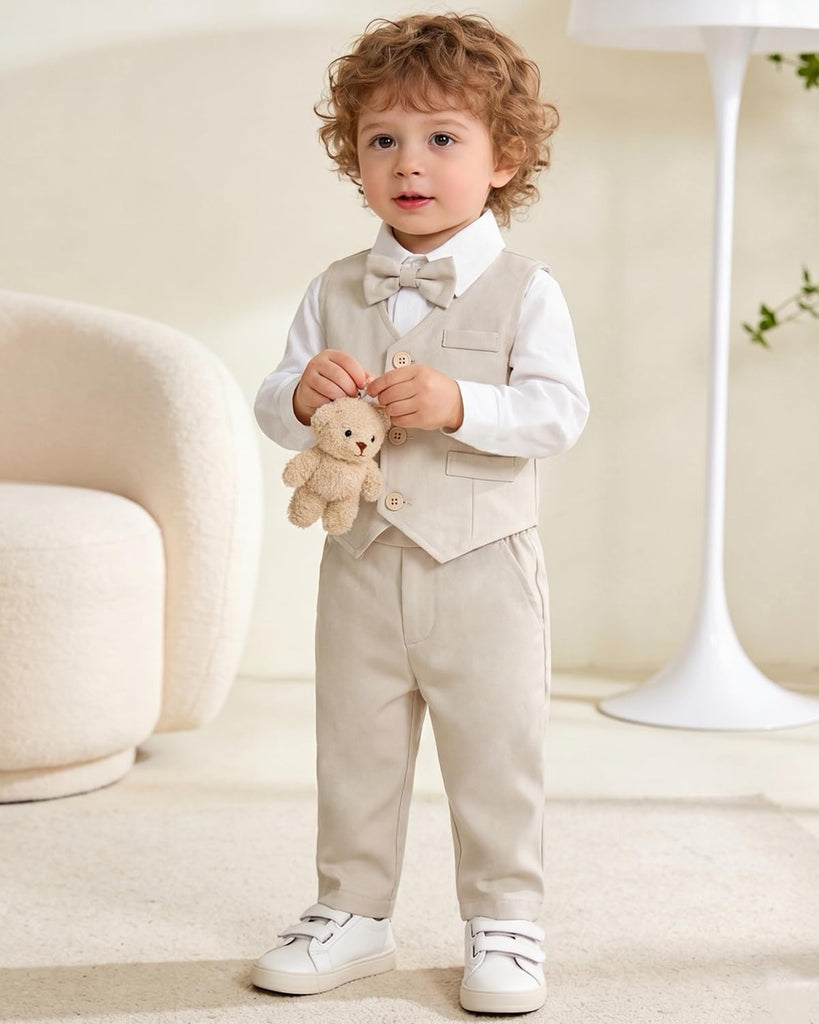 Baby Boy Suit Set Infant Tuxedo Boys Formal Outfit