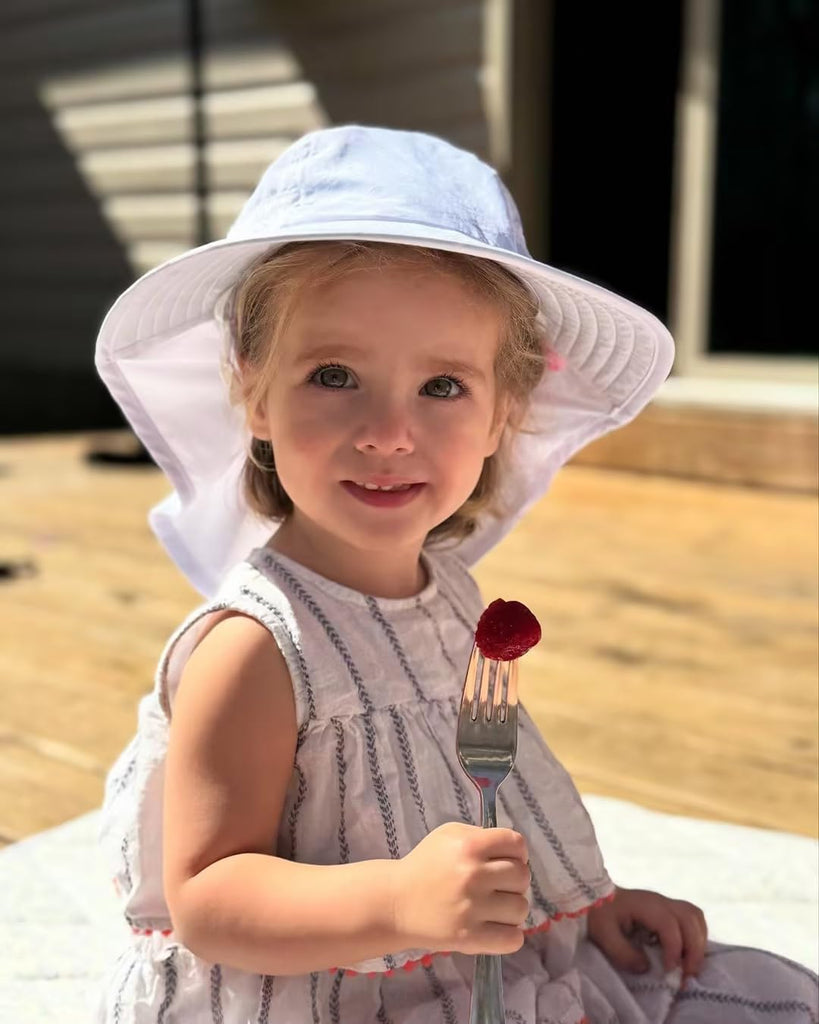 Toddler Baby Sun Hat Kids Summer Beach Essentials Adjustable Beach Hats with Bucket Wide Brim for Boys Girls Age 0-14