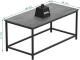 Small Coffee Table Modern Coffee Tables Open Design Rectangular Minimalist Center Table Home Office, Easy Assembly
