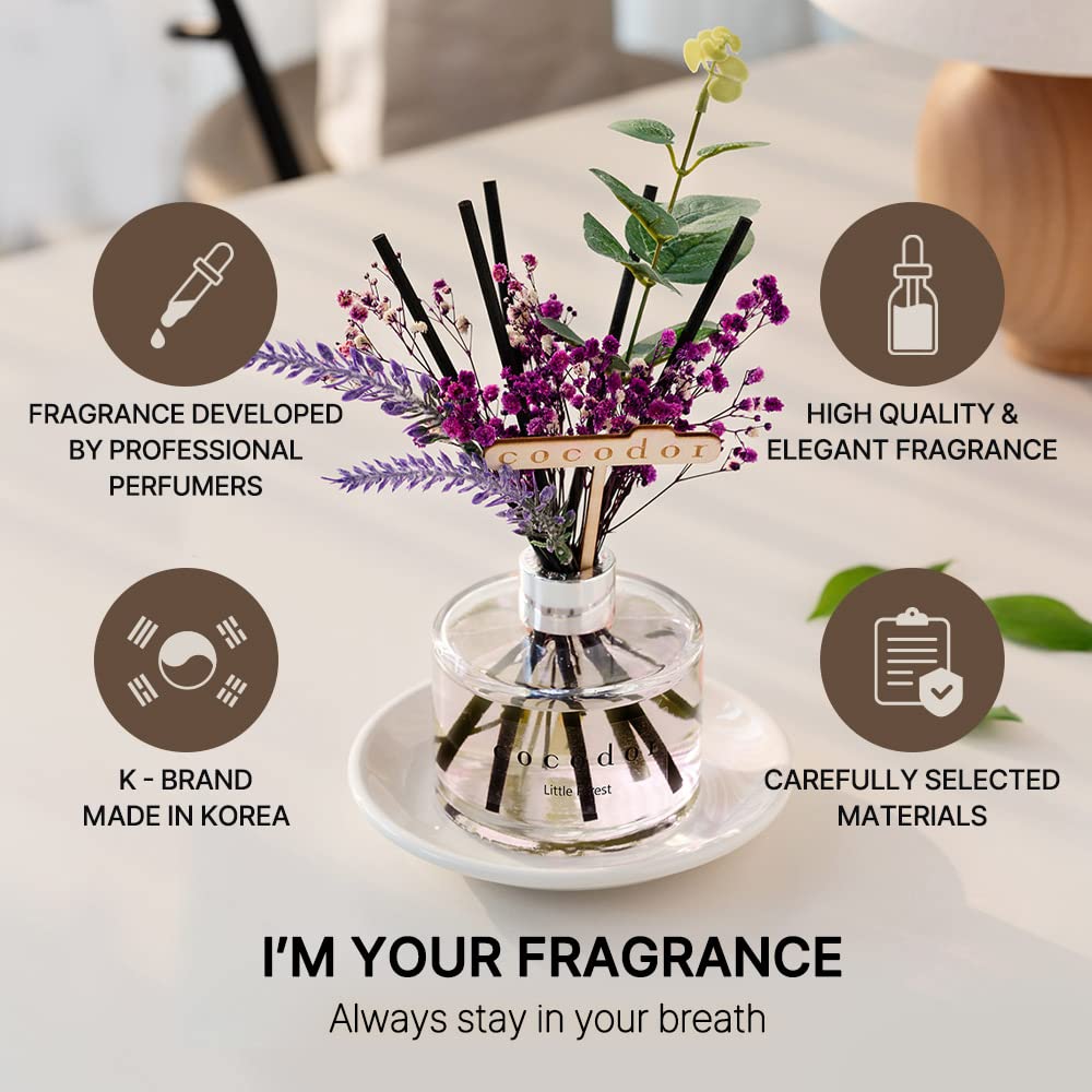 Lavender Reed Diffuser/Garden Lavender / 6.7oz(200ml) / 1 Pack/Home Decor & Office Decor, Fragrance and Gifts