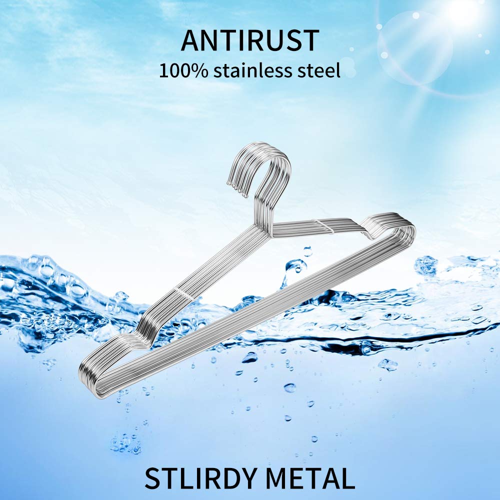 Hangers 100 Pack Wire Hangers Heavy Duty Clothes Hanger Ultra Thin Space Saving Metal Hangers16.5in
