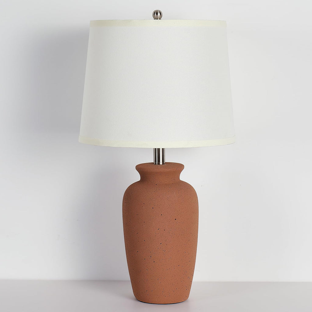Set of 2 Ceramic Table Lamps, Terracotta Touch Dimmable Lamps