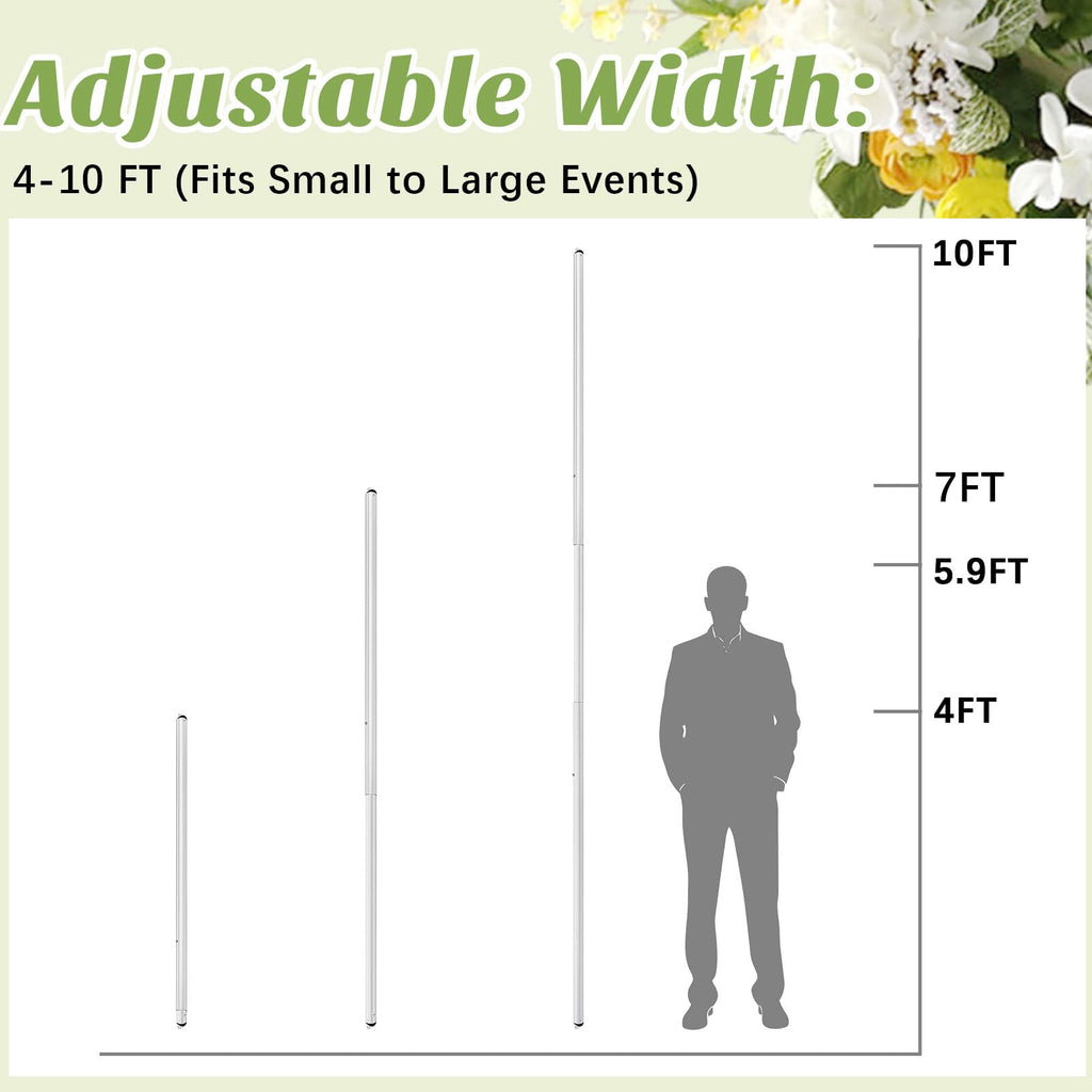 1 Pcs 4-10ft Adjustable Crossbar for Backdrop Stand