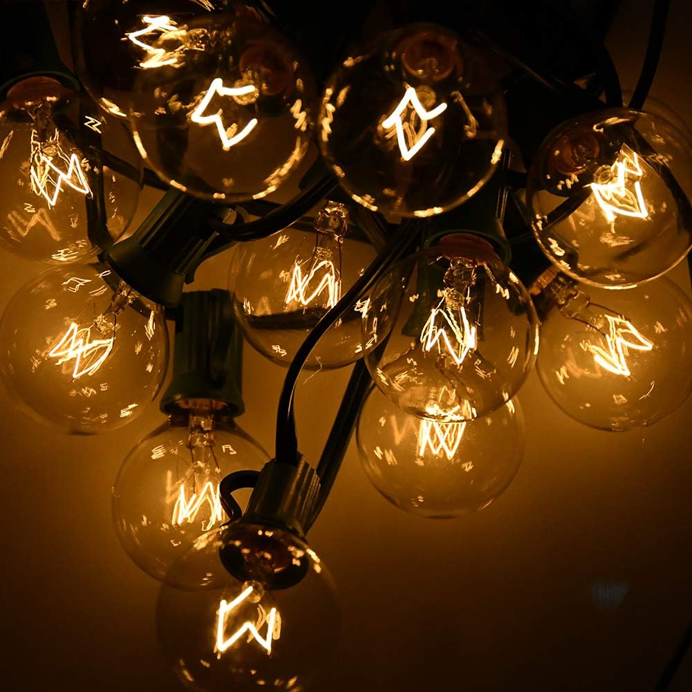 G40 Replacement Bulbs,Globe Clear Screw Base Replacement Outdoor Light Bulbs,UL Listed