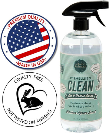 Smells So Clean Linen Spray | Italian Linen | 33.8 fl oz | Fresh Spray | Multi-Purpose and Dye Free - Set of 338