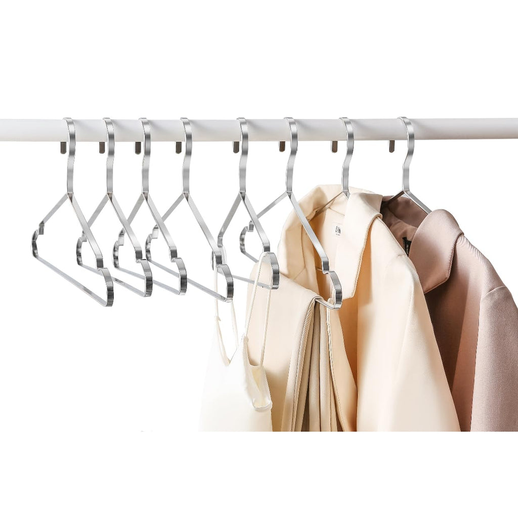 20 Pack Heavy Duty Extra Wide Stainless Steel Coats Hangers, 17.7" Strong Durable Metal Hanger for Heavy Garments