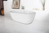 Tubs - Aiden II 69” - Modern Freestanding Soaking Bathtub, Two Person Soaking Free Standing Bathtub w/Chrome Drain