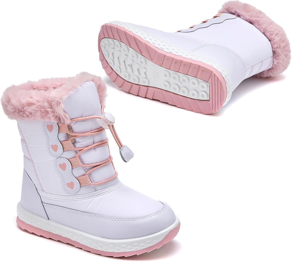 Kids Boys Girls Unisex Toddler Snow Boots Slip-Resistant Waterpoof Winter Fashion Shoe