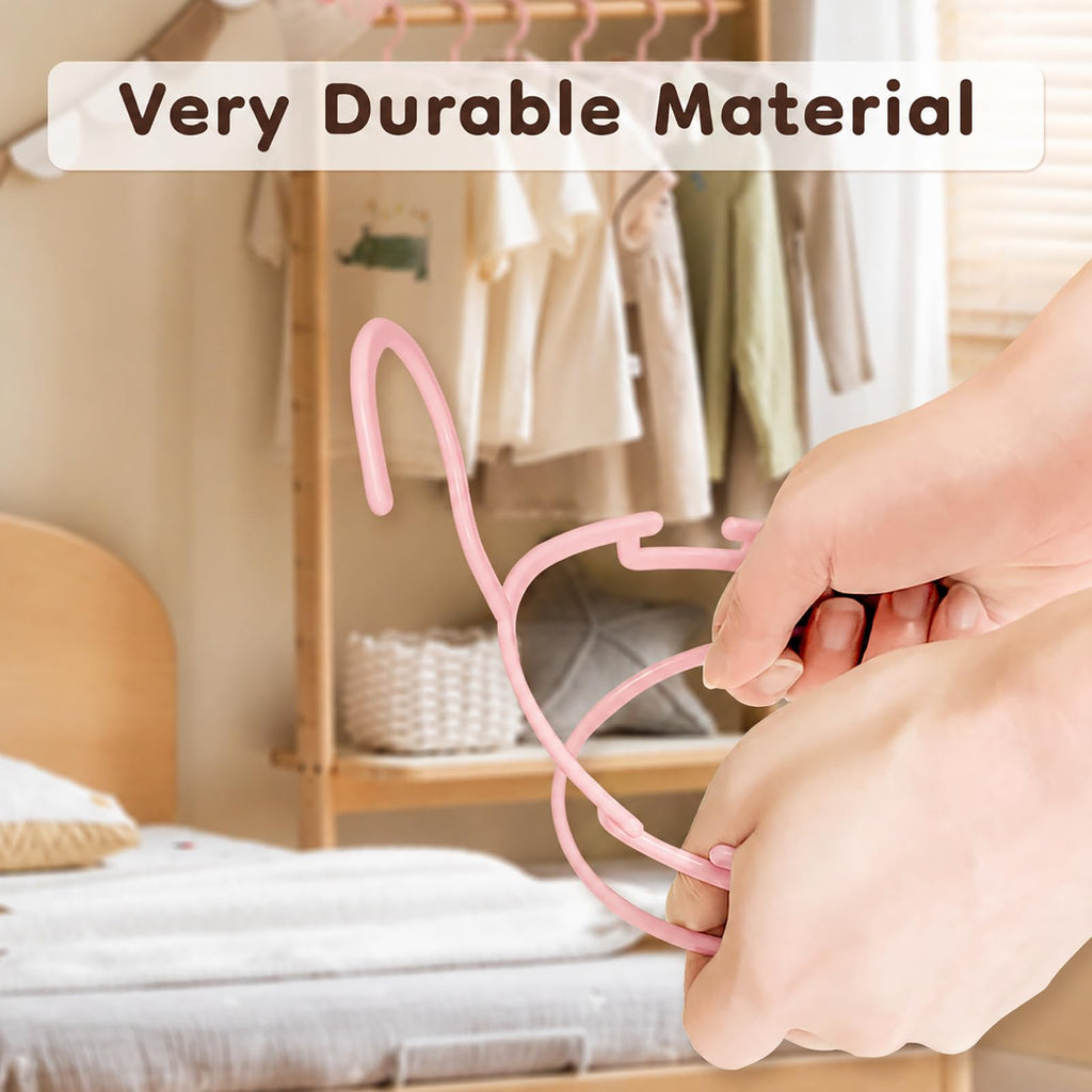 Baby Hangers 60-Pack, Plastic Infant and Toddler Hangers for Clothes, Non-Slip Kids Clothes Hangers for Shirts