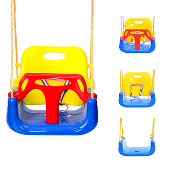 3-in-1 Toddler Swing Seat with Detachable High-Back Support, Blue