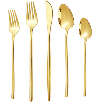 30-Piece Silverware set for 6, Premium 18/10 Stainless Steel Flatware Cutlery Set, Luxury Eating Utensils Set Include