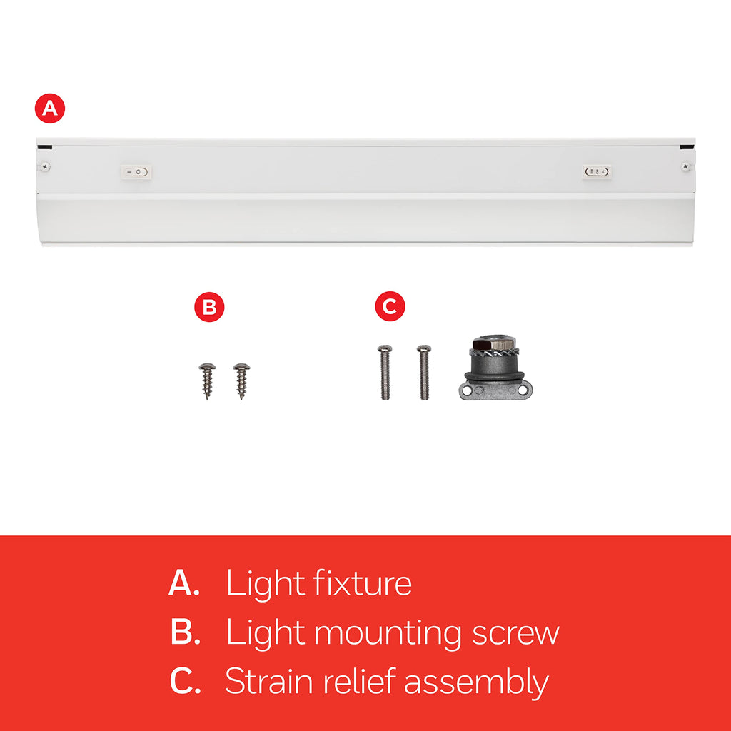 24 Inch Hardwired Under Cabinet Light, Dimmable 908 Lumens