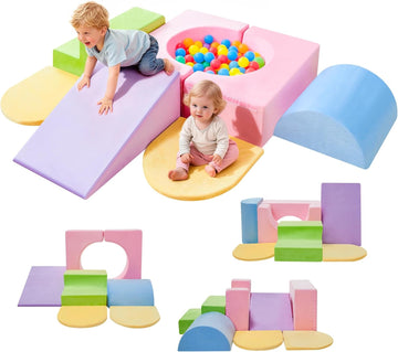 Soft Toddler Climbing Toys Indoor, Baby Play Foam Blocks for 1-3