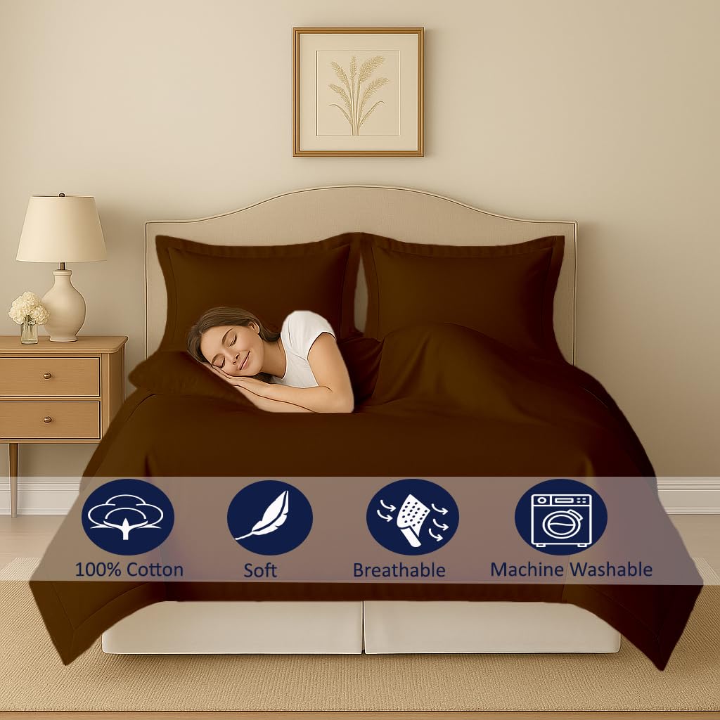 Ultra Silky Soft Egyptian Cotton Alaskan King 132x120 Size 3-Pieces Duvet Cover Hidden Zipper Closer & Corner Ties