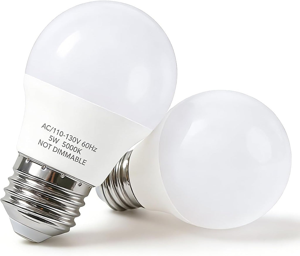 5W LED Refrigerator Light Bulbs 40 Equivalent, A15 Small Applicance Light Bulb E26 Medium Base, 120V Waterproof