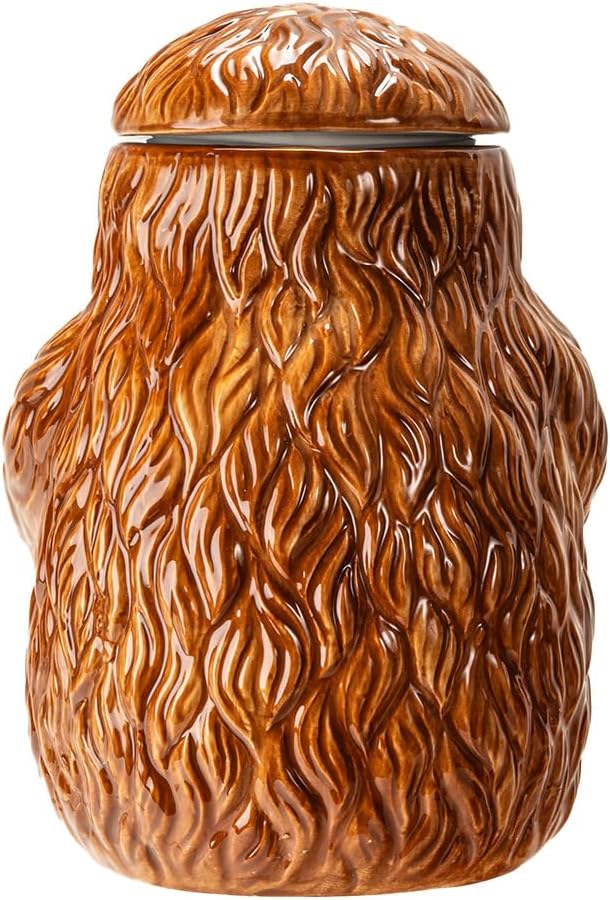 Legendary Bigfoot Sasquatch Ceramic Cookie Jar Fun Mythical Creature Kitchen Storage Container Cryptid Themed Home