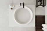 Tubs - RO7676 - Modern White Fiberglass Soaking Bathtub for Bathrooms, White Circle Two Person Acrylic Bath tub