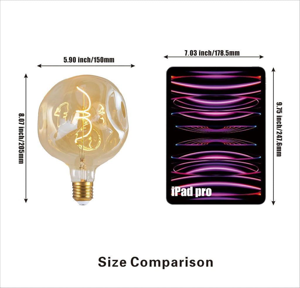 Big Edison LED Light Bulb 5W E26 dimmable 400lm Equi40W 2200K 1PC