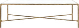 Couture Collection Jessa Brass/Glass Top Rectangle Coffee Table (Fully Assembled)