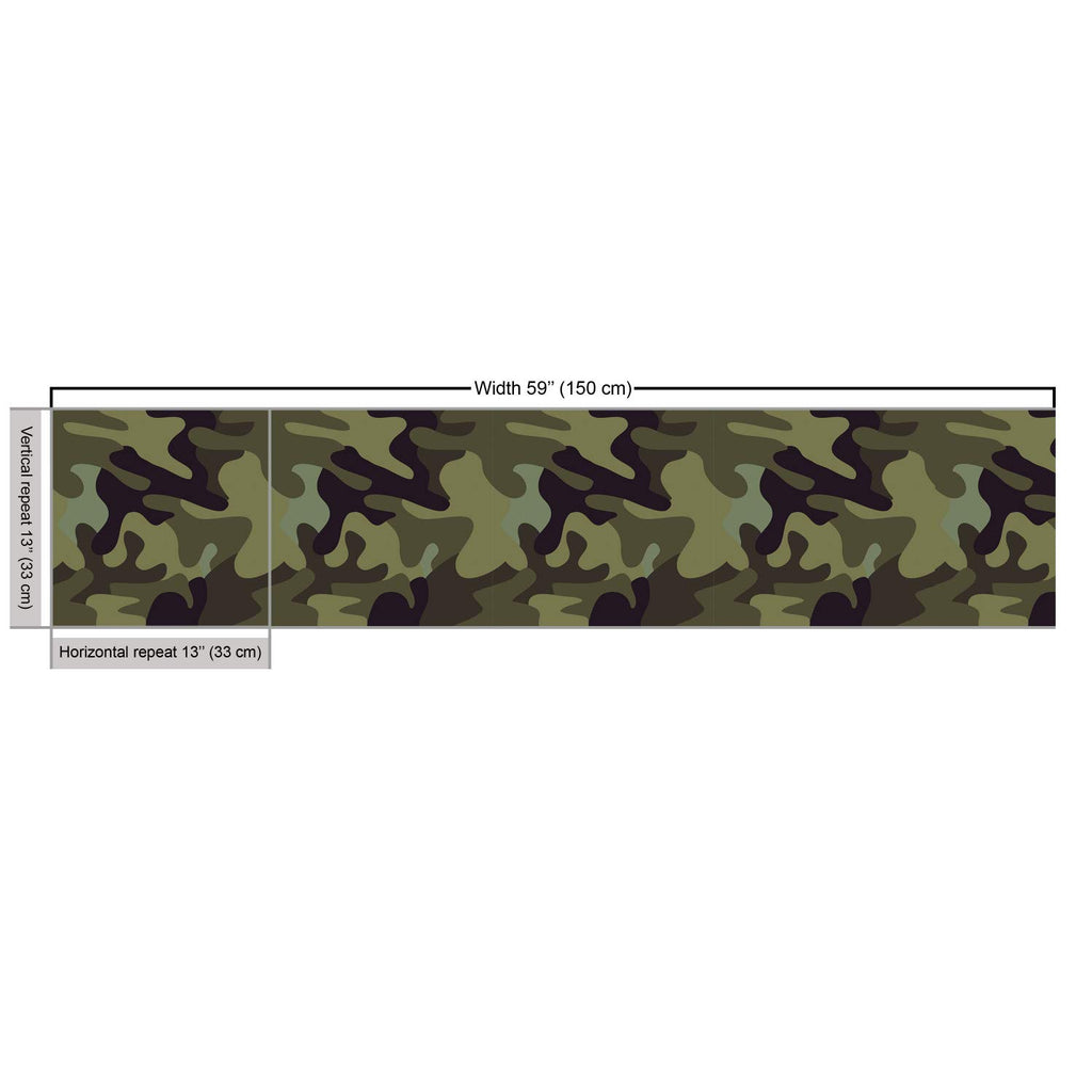 Khaki Fabric by The Yard, Repeating Pattern with Stain Look Camouflage Motif, Decorative Fabric for Upholstery and