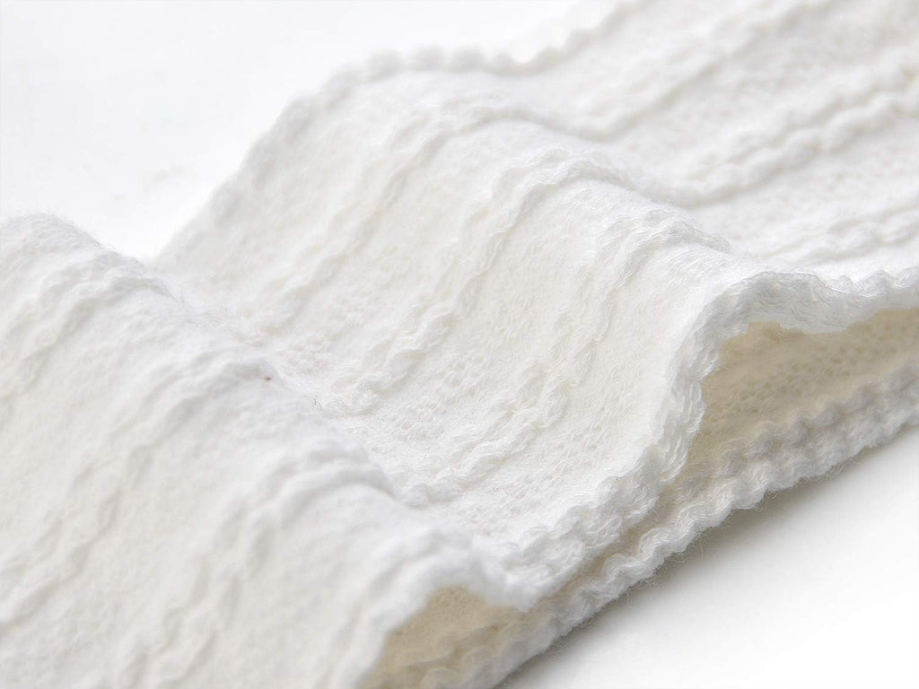 Girls Cotton Knee High Socks Mesh Ruffle School Uniform Long Socks