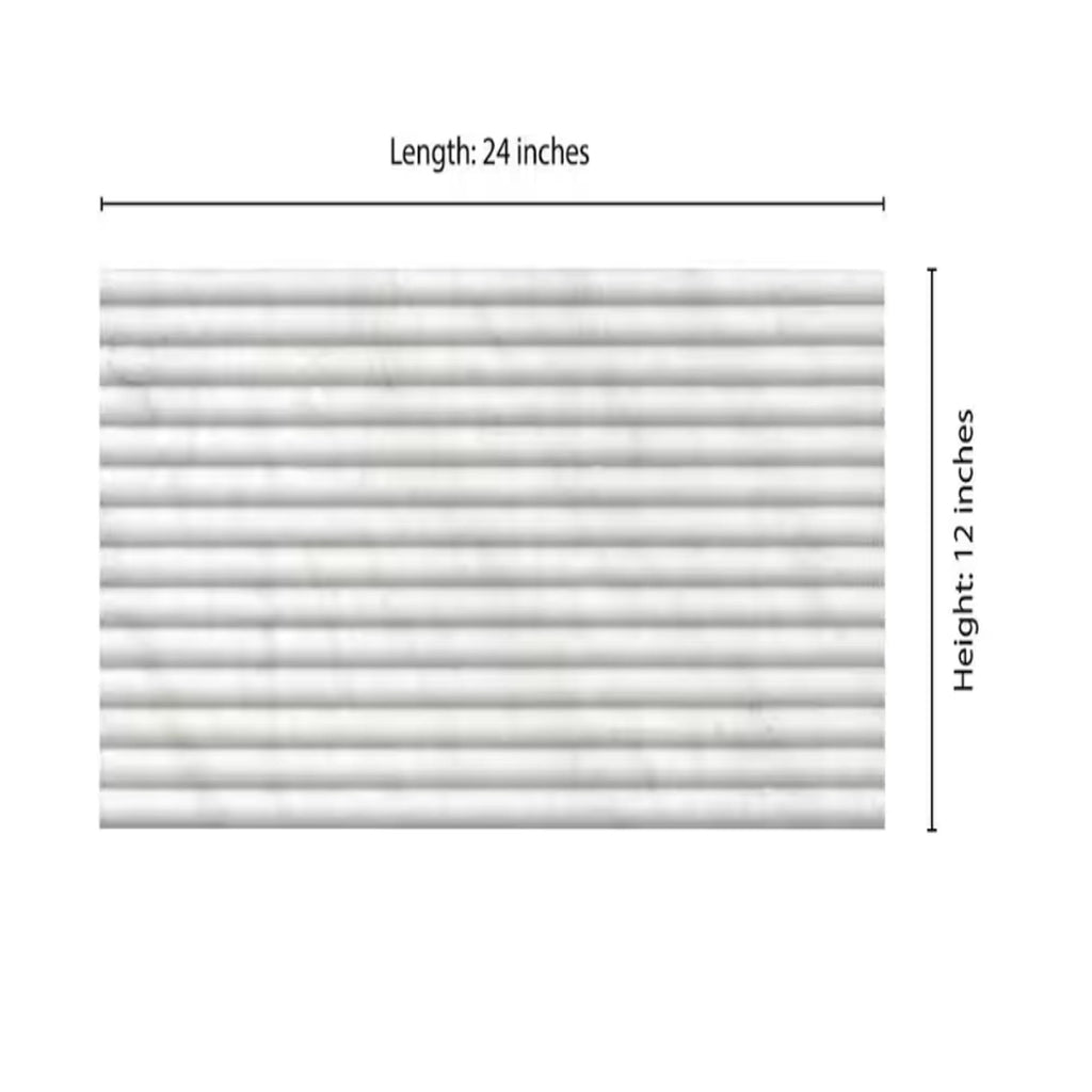 Ribbed Elegance 12x24 Honed Fluted Marble Wall Tile - Natural Stone for Shower, Fireplace, Bathroom Accent