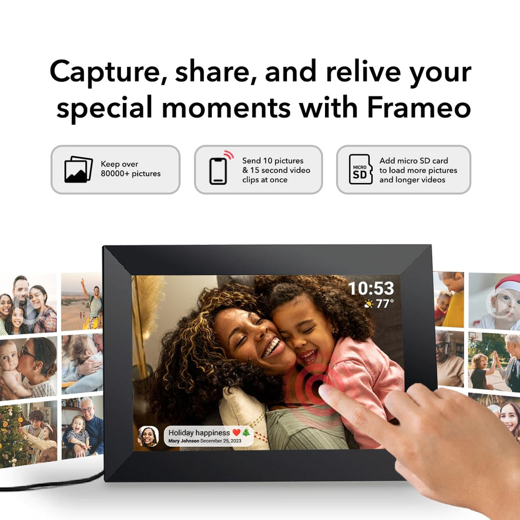Digital Picture Frame, 10.1" Digital Photo Frame WiFi with 32GB