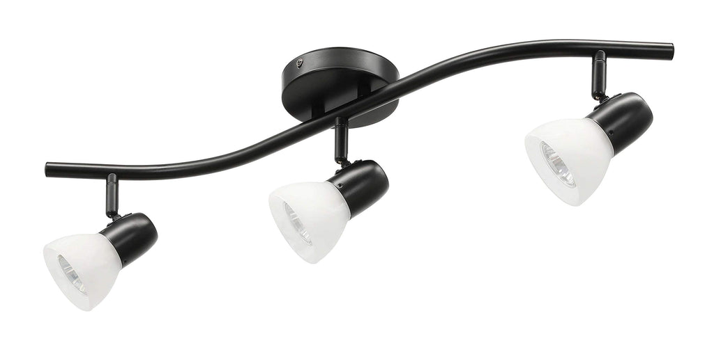 3 Light Modern Black Curved Track Ceiling Light